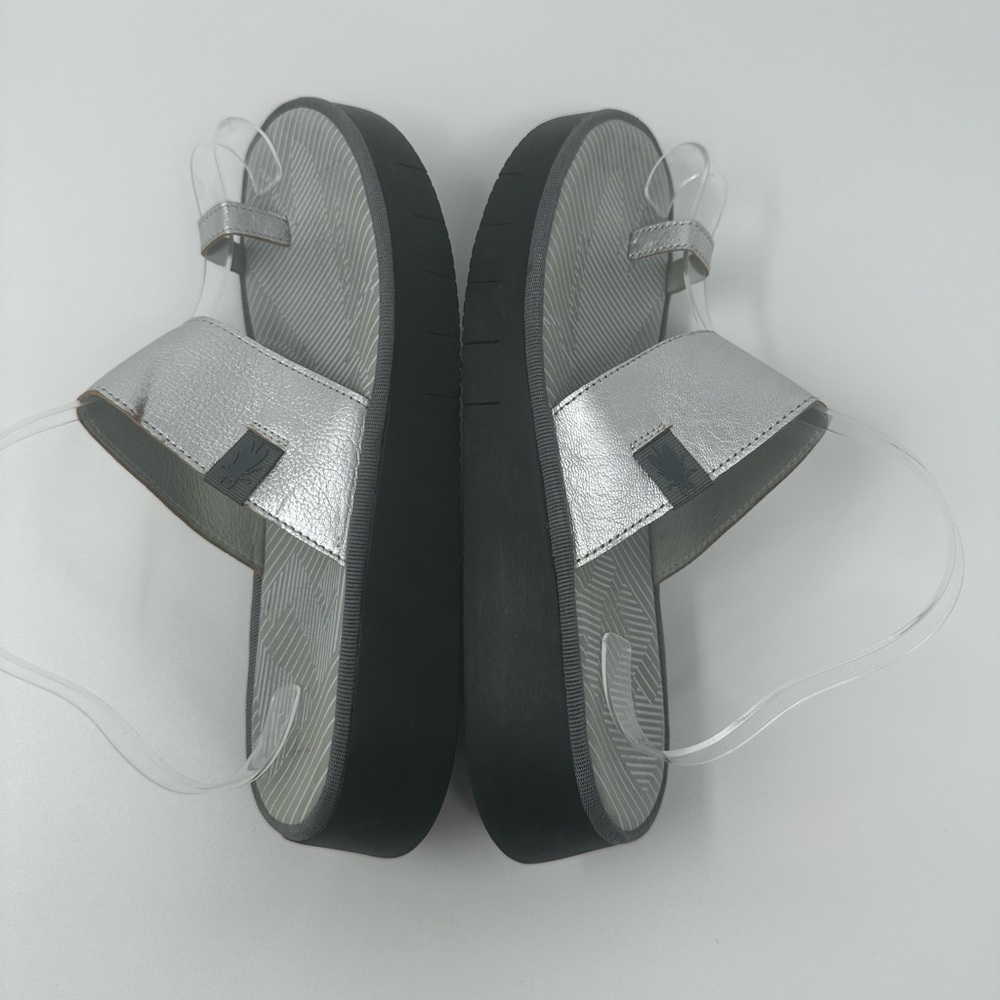 Fly London chev Sandals in Silver Women's EU40/US 9-9.5 - Picture 6 of 15